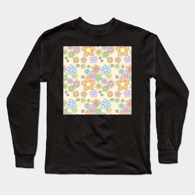 Pastel Daisies Long Sleeve T-Shirt by missannagray